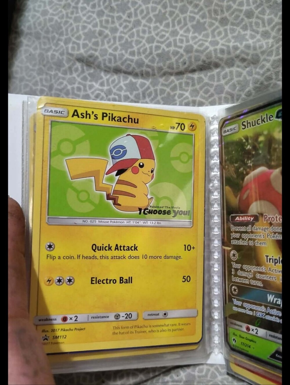 Ash's Pikachu Pokémon Card - Yellow